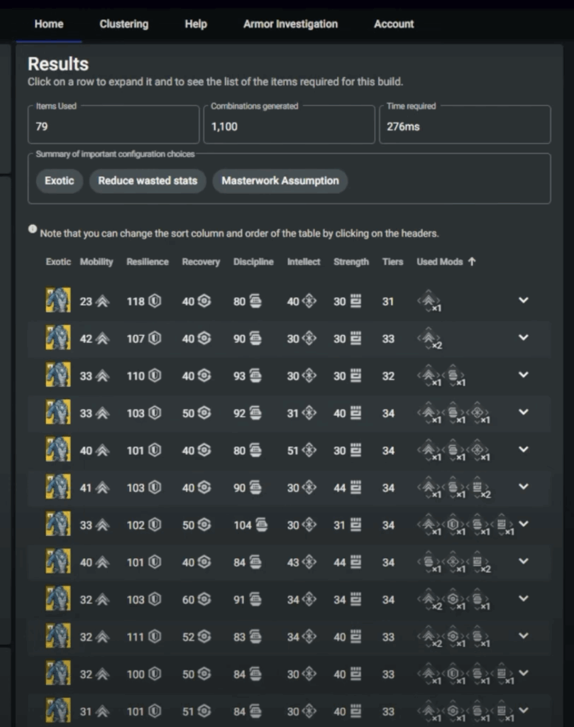 results tab d2armorpicker
